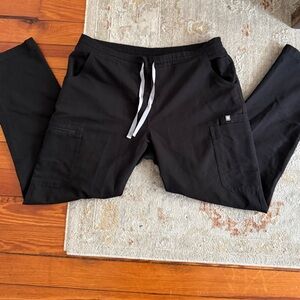 Figs Black Straight Leg Scrub Pants